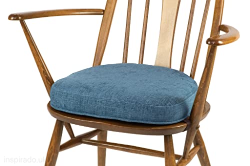 Inspirado Seat Pad for Ercol Windsor Dining Chair (Seat-width-451mm, 02-29 Bacardi-Navy Blue) - order several if a set is required