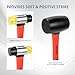 WOTAHI 2-Piece Hammer Set - 16 oz Rubber Mallet Hammer and 35 mm Double-Faced Soft Hammer with Solid Head and Soft Grip Fiberglass Handle,2 Piece Rubber Mallet Set