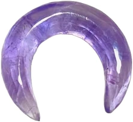Natural Amethyst Gemstone Tribal Septum Crescent Pincher | Handcrafted Crystal Nose Ring | Tribal Boho Septum Jewelry | Unique Body Piercing Ornament for Men & Women