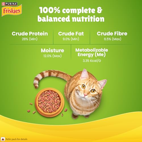 Image of PURINA, FRISKIES Indoor Delights Adult Dry Cat Food, 1 kg, Contains Salmon, Tuna, Chicken and Vegetables Flavours