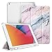 Produktbild Fintie Hülle für iPad 8. Generation (2020) / 7. Gen (2019) 10.2 Zoll mit Pencil Halter, Ultradünn Leichte Schutzhülle mit transparenter Rückseite Abdeckung mit Auto Schlaf/Weck, Marmor Rosa