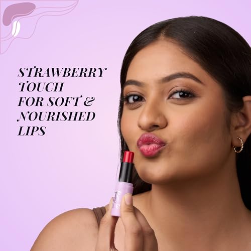 Image of TEE ESS Unisex Strawberry Lip Balm | Hydrating & Plumping Lip Care with Vitamin E, Shea Butter, Jojoba Oil | 4 gms