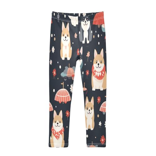 Bolaz Toddler Girls Leggings Printed Yoga Pants Leggings Umbrella Dog for Kids
