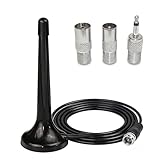 FM UKW DAB Radio Antenne – Universale Zimmerantenne für Stereoanlage, AV Receiver & Heimkino mit Magnetfuß und 3m Verlängerungskabel, Hervorragende Empfangsqualität