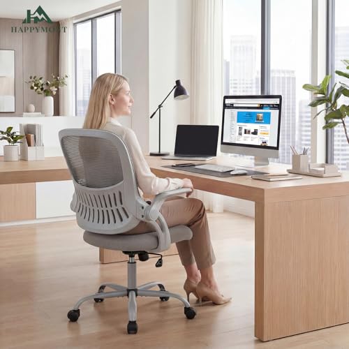 HAPPYMONT Home Office Desk Chair with Flip-up Armrest, Computer Chair by HAPPYMONT - Used condition - Image 8