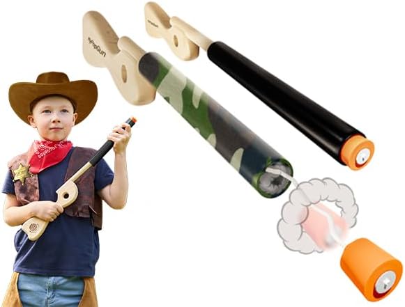 Team USA - Pistolas patrióticas de juguete (2 unidades) Rifle negro y camuflaje duradero, divertido y educativo, ideal para esas cazas de patos en