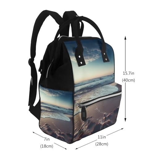 Grand sac à langer multifonction noir avec poche ordinateur portable - 2