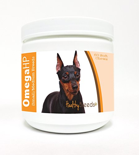 Image of Healthy Breeds Miniature Pinscher Omega HP Fatty Acid Skin and Coat Support Soft Chews 60 Count
