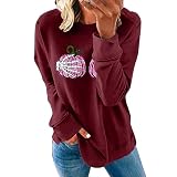 Sudadera para mujer, sin capucha, blanco, cuello redondo, retro, barato, elegante, deportivo, color liso, jersey deportivo, sudadera, sudadera, sudadera, invierno, suelta, sudadera, rojo, S