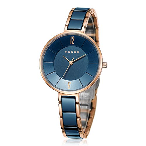 Women’s Rose Gold Watch, Ceramic Strap, Fashion White Watch Ladies Watches Waterproof, Gift R0309 Women’s Rose Gold Watch, Ceramic Strap, Fashion White Watch Ladies Watches Waterproof, Gift R0309