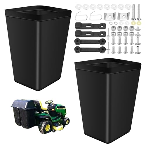 MWEDP 2 Set of AM122416 Grass Bag Compatible with Jo-hn Deere AM101602 Grass Bags Fits Series 100 L110 X110 125 D100 LA120 Z225 & More