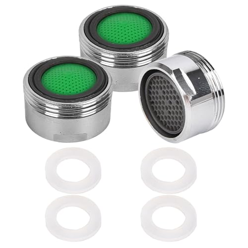 3 piezas de aireador de grifo, 20 mm de cobre para ahorro de agua, filtro de grifo de repuesto para baño y cocina