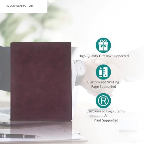 Image of NJ Restaurant Leather Menu Covers Holders screw fitting 9x12 inch Inches, Menu Presenters for Restaurants, Menu Holder: BROWN (2 Pcs.)