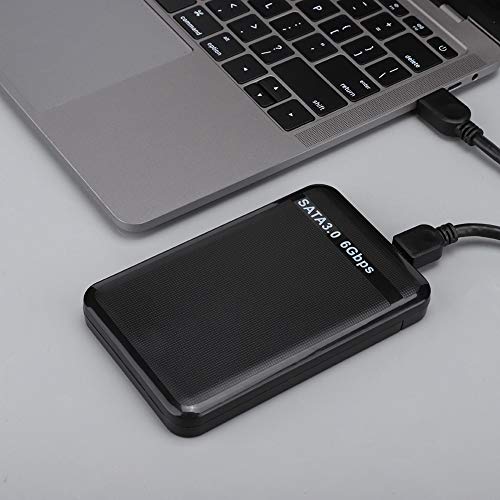 Naroote External Hard Drive Usb C Ssd Enclosure Usb C Hard Drive Enclosure Hard Drive Case,2.5inch USB3.0 SATA3.0 High Speed 6Gbps Mobile Hard Disk Enclosure Supports 6TB UASP Acceleration (Black)