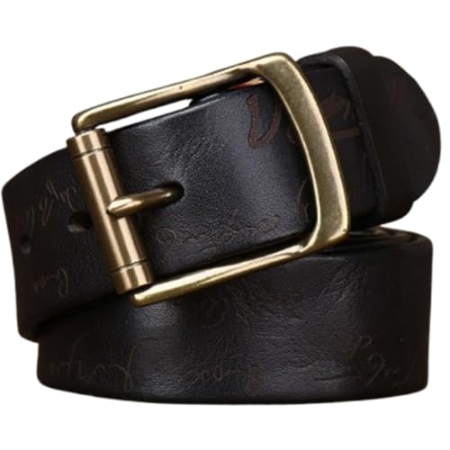 Ceinture Western en cuir de vachette pleine fleur véritable gravé main