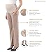 Alina Mae Maternity Pants Comfortable Stretch Over-Bump Women Pregnancy Casual Capris for Work (Trouser Style - Khaki, Large (Size 12-14)