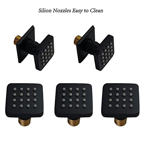 2 Inch Brass Shower Body Sprayer Jets For Bathroom Accessories Npt 1/2” Matte Black Dsj02Br02-B #TOP3