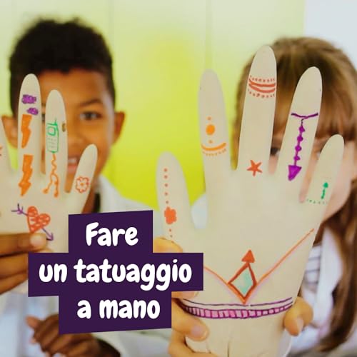 Science4You Fabbrica Di Tatuaggi Temporanei Per Bambini - Kit Tatuaggi Per Bambina E Bambino Con 60+ Tattoos E 8 Attività, Lavoretti Creativi E Educativi, Tattoo, Giochi E Regali Per Bambini 8+ Anni - 6