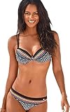 JETTE Damen Bügel Bikini (38 / B, Black Print)