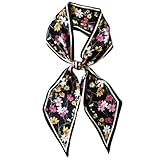 Silk Head Scarf for Hair Fashion Headwrap for Women Lightweight Neck Tie