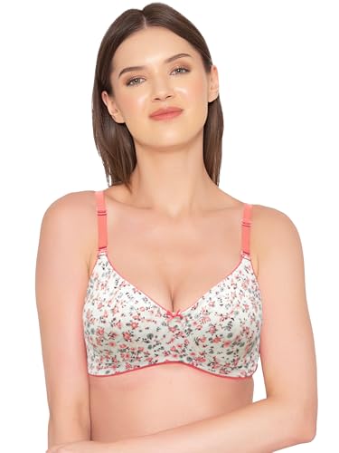 Image of Groversons Paris Beauty Women's Printed Everyday T-Shirt Bra, Comfortable, Non-Padded (BR126)