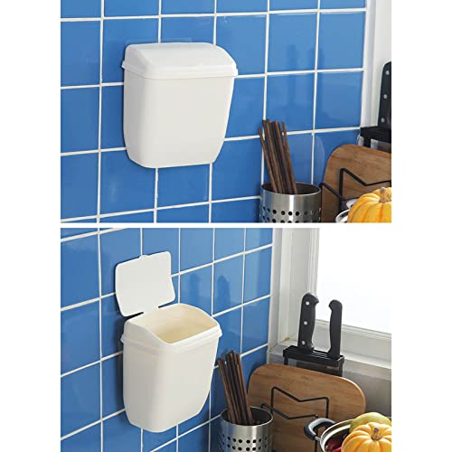 Caneca de basura rectangular para pared miniatura 2