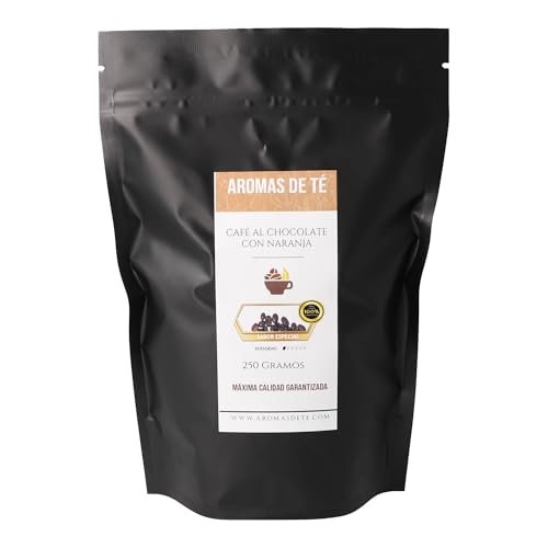 Café con Chocolate y Naranja - Café Molido 100% Arábico - Intensidad Suave - Tueste 100% Natural - Aroma Natural - Sabor Especial - Sin Gluten - Aromas de Café (250 Gr, Chocolate y Naranja)