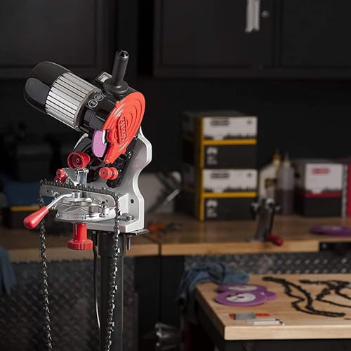 Oregon Professionele kettingzaagslijpmachine, compacte 230 volt bankslijpmachine, universele kettingzaagslijper, elektrisch, voor alle kettingzaagkettingen (410-230) - Afbeelding 3