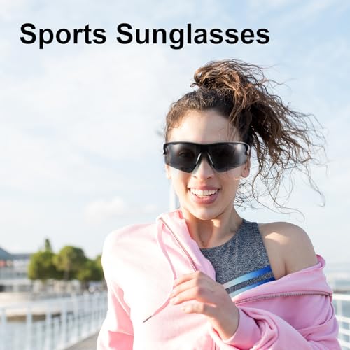 ANLIOTO 4 Stück Fahrradbrille Herren Damen, Sport Sonnenbrille UV 400 Schutz für Outdooraktivitäten Wie Radfahren Fischen