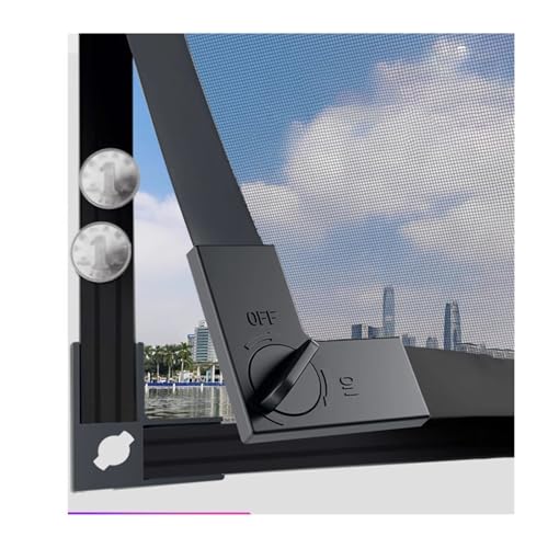 Mosquitera magnética ajustable para ventana con kit de repuesto 2