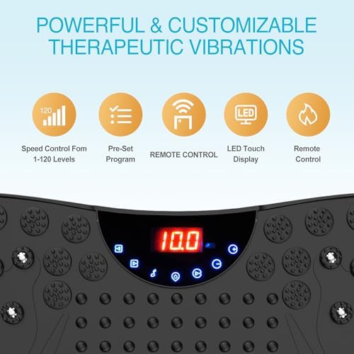 AXV Vibration Plate Exercise Machine Whole Body Workout Portable Mini Vibrate Fitness Platform Lymphatic Drainage Machine for Weight Loss Shaping Toning Wellness Home Gyms Workout (Mini) 6 41vMiDsEpDL. AC
