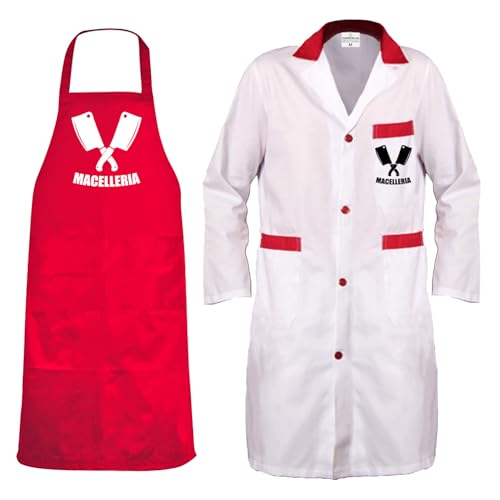 e un grembiule in tessuto misto cotone con tasca laterale. Personalizzabile con il tuo logo tramite stampa digitale DTF o ricamo