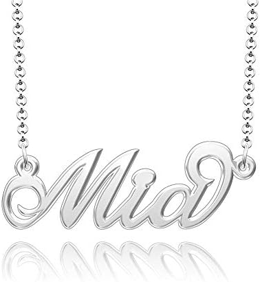 Lifequeen Personalized Initial Name Necklace Valentine's Day Silver Classic Personal Semi-Custom Made Customized Gift for Girls Boys Women MenMia