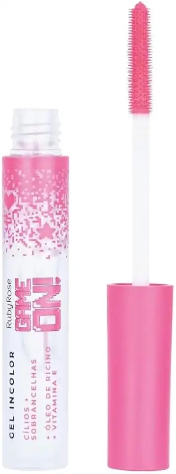 Gel Incolor Cílios Sobrancelhas Game On Ruby Rose - Fixação Forte Duradoura - Máscara Transparente HB-509