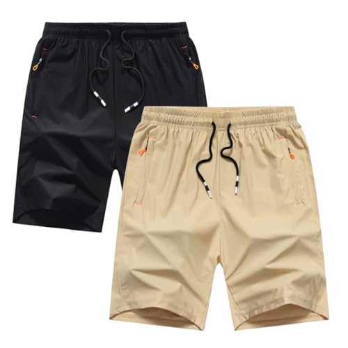 Boys Youth Cargo Shorts Quick Dry Athletic Shorts with Zipper Pockets for Outdoor Camping Hiking