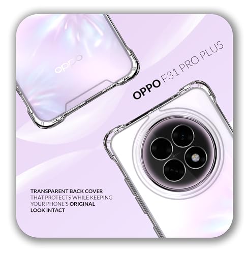 Image of ShieldTech Back Cover Case + Screen Protector for Oppo F31 Pro Plus 5G | Transparent Mobile Phone Back Case Cover for Oppo F 31 Pro Plus / F31 Pro Plus 5G | TPU Transparent Back Cover Case