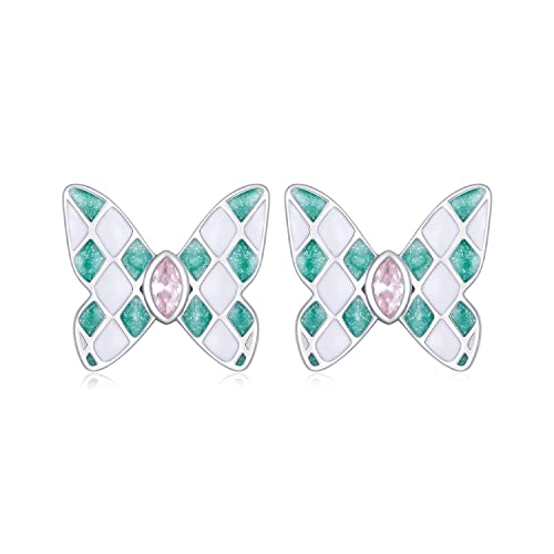 Boucles d'oreilles papillon en argent S925 le cadeau de Noël idéal pour fille