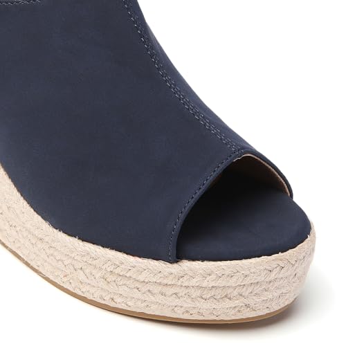 Image of Tilocow Espadrilles Wedges for Women Open Toe Ankle Strap Platform Dressy Casual Sandals Travel Slides