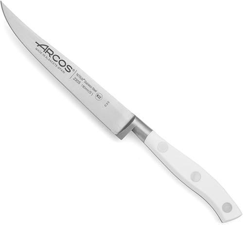 Miniatura 45 de ARCOS Cuchillo Cortador/Jamón de Acero Inoxidable Nitrum de 10 Pulgadas y Hoja de 9.843 in. Mango ergonómico POM Polioximetileno. Serie Riviera
