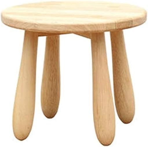 Wood Stool –Can Be Painted, Stained and Embellished - Decorate to Match Kitchen, Living Room, Bathroom(26 * 20.5cm)
