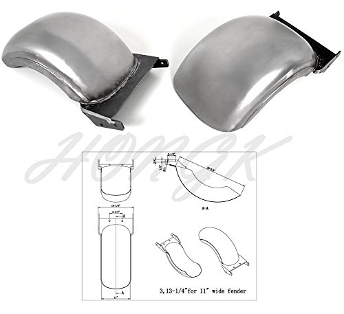 HONGK- REAR CUSTOM FENDER 240/250/260 WIDE STRUTLESS HEAVY DUTY Compatible with HARLEY SOFTAIL [B0774HLYRT]