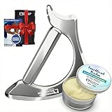 Professional Muscle Scraper Tool – Medical-Grade 304 SS IASTM & Gua Sha Scraping Tool – Ergonomic Fascia Mobilization Instrument for Soft Tissue Massage & Manual Bodywork – Emollient Balm Included