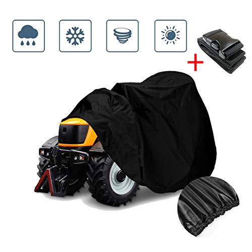 SHDlYE Riding Lawn Mower Cover, Waterproof ATV Cover, 210D Oxford Durable Universal Waterproof Wind-Proof UV Protection, Fits up to Most Vehicles, Tractor,XXL