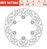hochwertigen Stahllegierung TRW Lucas Bremsscheibe hinten RAC für Yamaha TDM 900 RN08/RN11 2002-2005 MST247RAC
