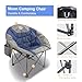 Northroad Folding Compact Camping Moon Chair, Outdoor Padded Saucer Round Chair w/Cup Holder Supports up to 300 lbs for Beach Hiking Fishing Picnic Lawn,Blue