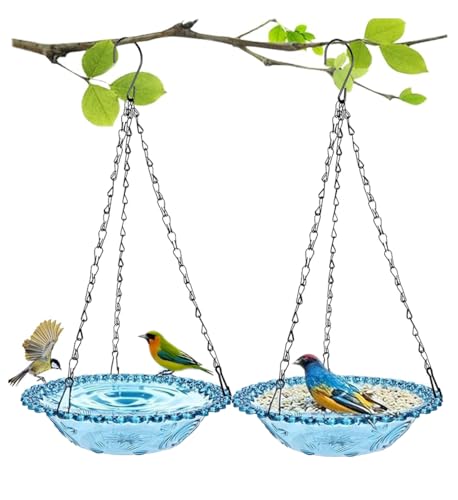 バードフィーダー バードバス 2点セット NGELOM 自然の癒し アクリル製 吊り下げ式 鳥の餌台 水場 庭 ベランダ ガーデンオーナメント 鳥と心を繋ぐ 野鳥 小鳥 バードウォッチング