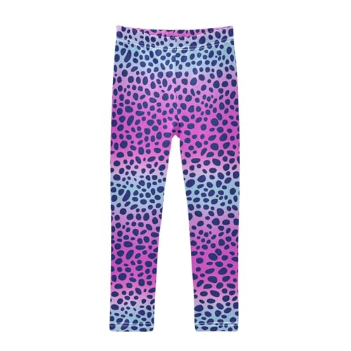 Animal Leopard Skin Print Girls Casual Leggings for Kids Printed Long Pant Bottoms Stretch and Soft