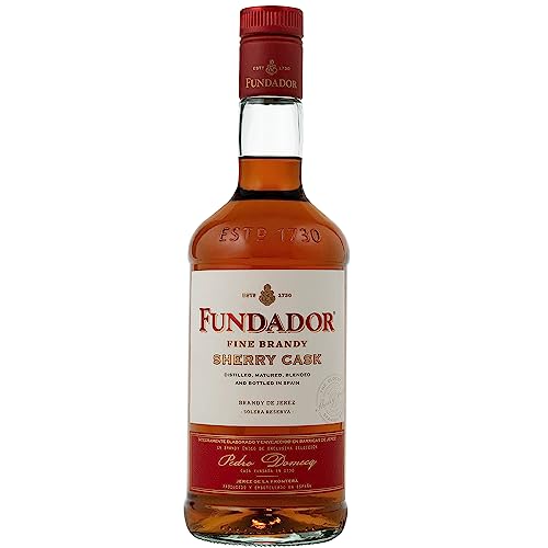 Fundador Sherry Cask Solera - Brandy de Jerez Solera, Bebida Espirituosa, 36% Volumen de Alcohol - 70 cl