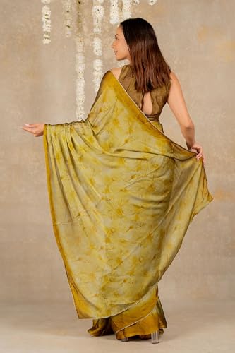 Image of MIRCHI FASHION Women Saree Chiffon Floral Printed | Breathable Festive Occasion Sari for Social Visits with Matching Blouse Piece