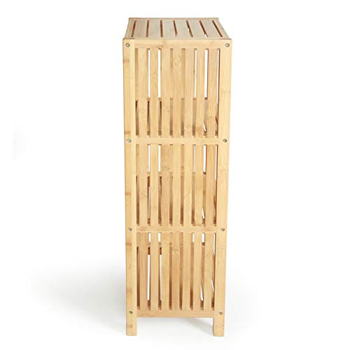 Toilettree Products Deluxe Bamboo Freestanding Bathroom Organizing Shelf, 4-Tier Shelf #TOP5
